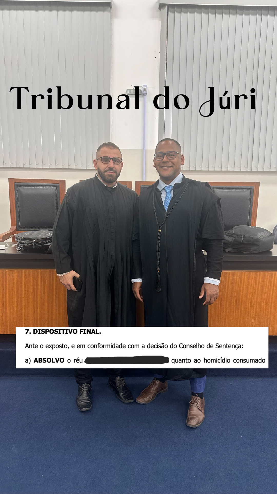 Tribunal do Júri — ABSOLVO o réu